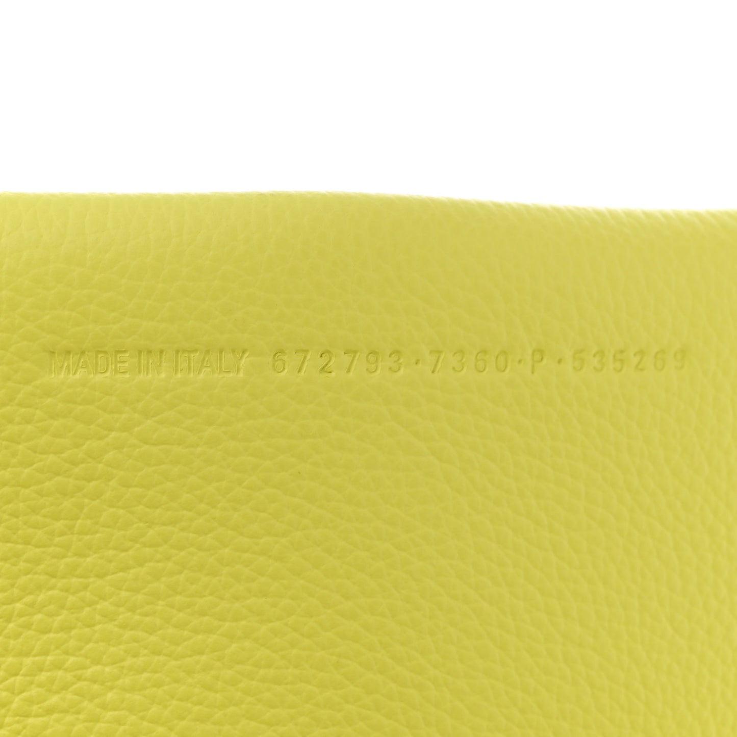 Grained Calfskin XS Everyday North South Shoulder Tote Bag Lemon