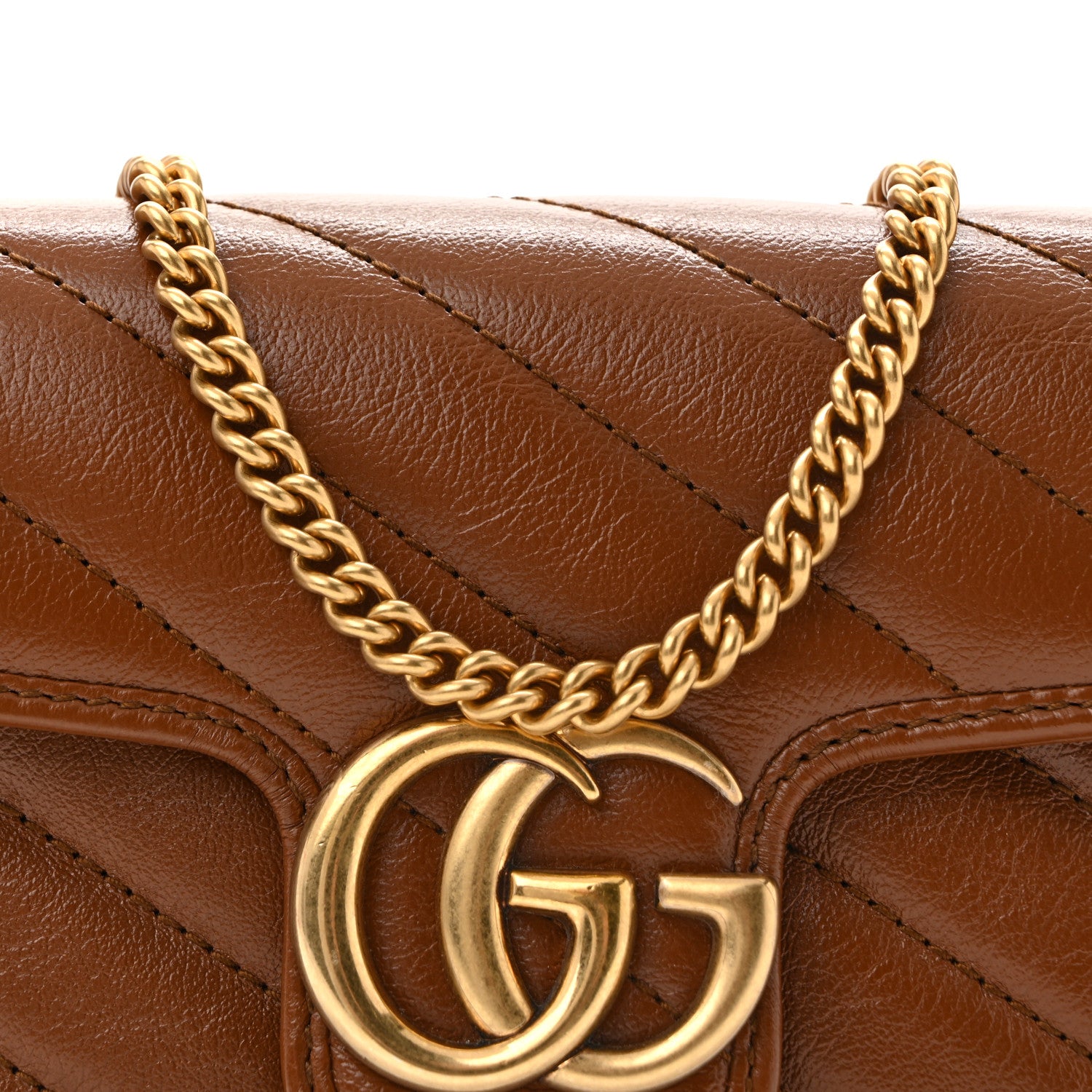 Gucci Azalea Calfskin Matelasse Diagonal Super Mini GG Marmont Shoulder Bag Cuir 8 of 11
