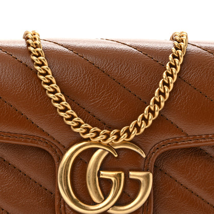 Gucci Azalea Calfskin Matelasse Diagonal Super Mini GG Marmont Shoulder Bag Cuir 8 of 11