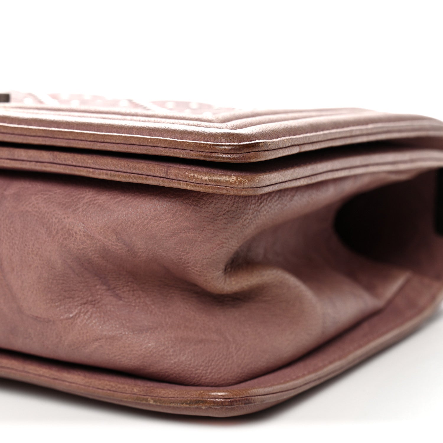 Chanel Crumpled Lambskin Medium Studded Boy Flap Pink 9 of 10