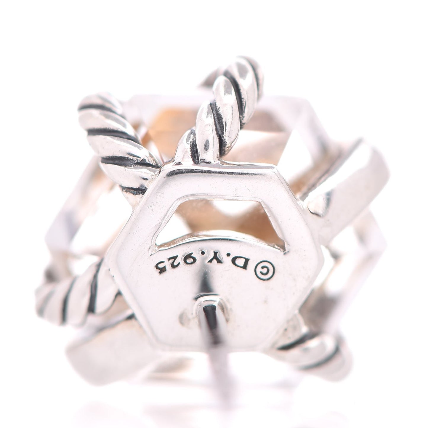 Sterling Silver Diamond Crystal 10mm Cable Wrap Earrings