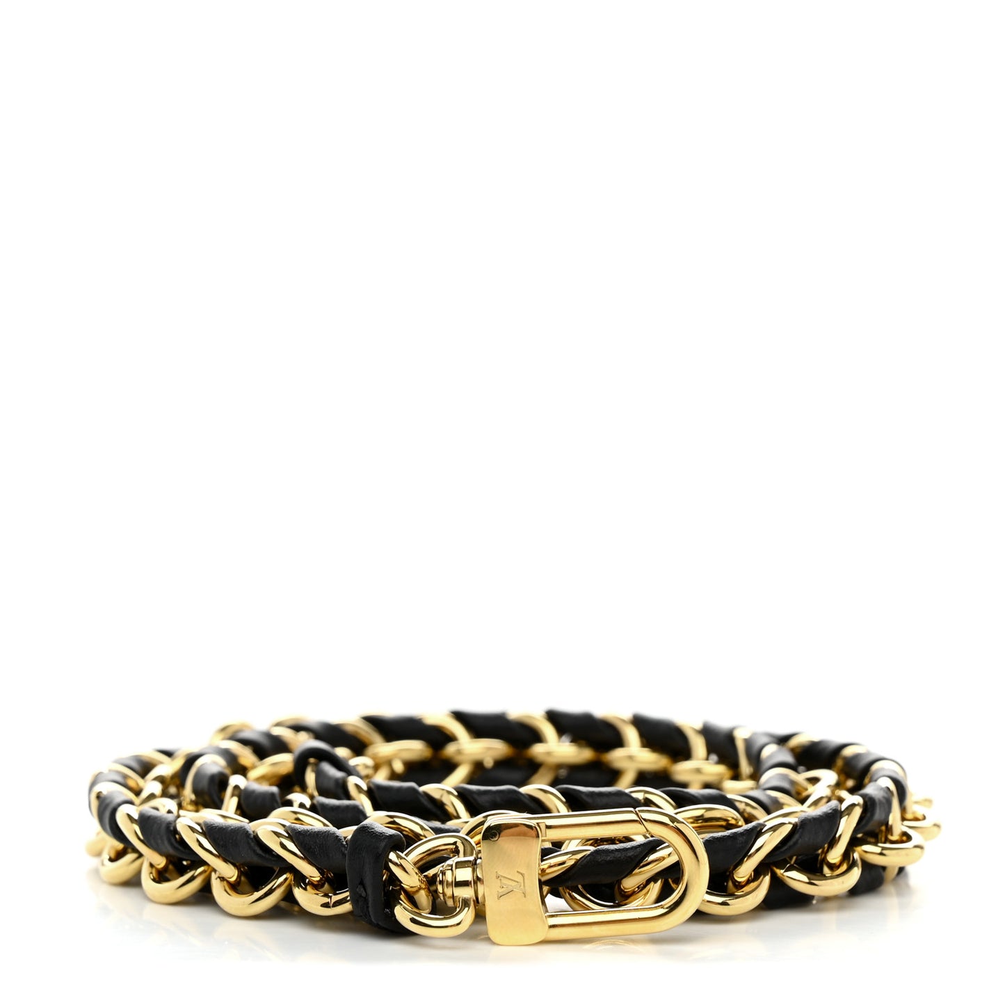 Calfskin Multi Pochette Chain Shoulder Strap Black Gold