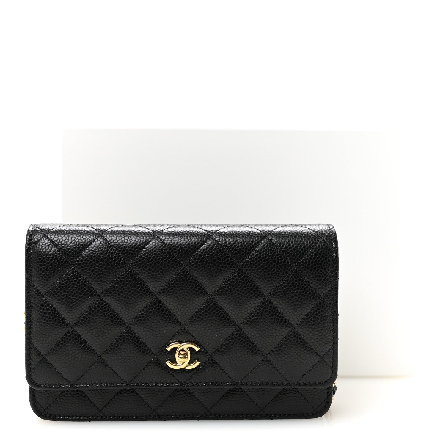Chanel Caviar Quilted CC Turnlock Wallet On Chain WOC Black 12 of 12
