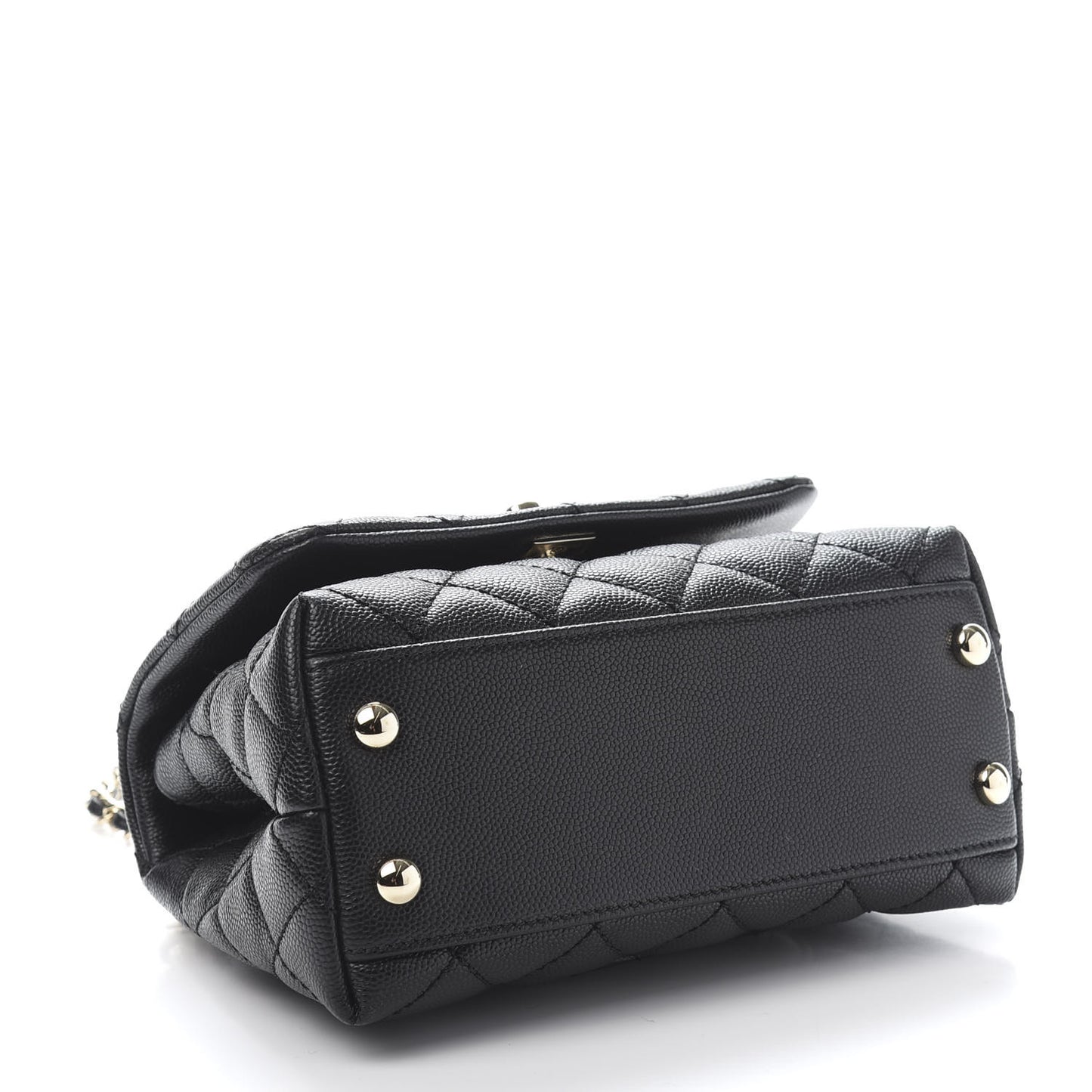Caviar Quilted Extra Mini Coco Handle Flap Black