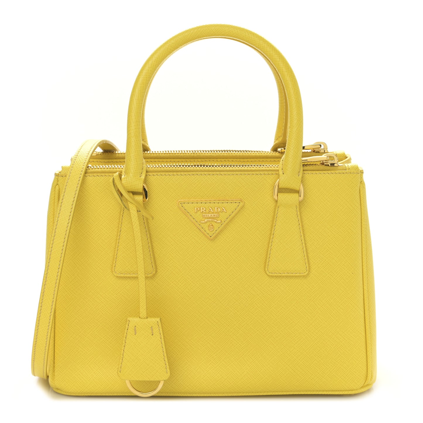 Saffiano Small Galleria Double Zip Tote Soleil