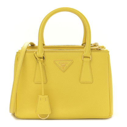 Prada Saffiano Small Galleria Double Zip Tote Soleil 1 of 9