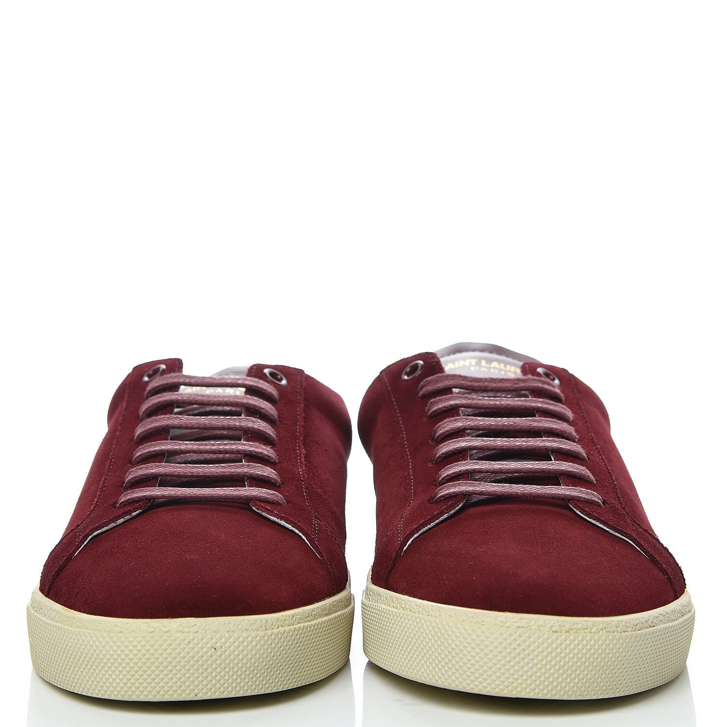 Saint Laurent Distressed Suede Mens Court Classic Sneakers 41 Red 2 of 11