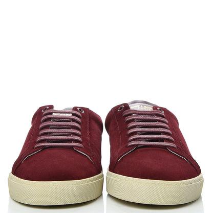 Saint Laurent Distressed Suede Mens Court Classic Sneakers 41 Red 2 of 11