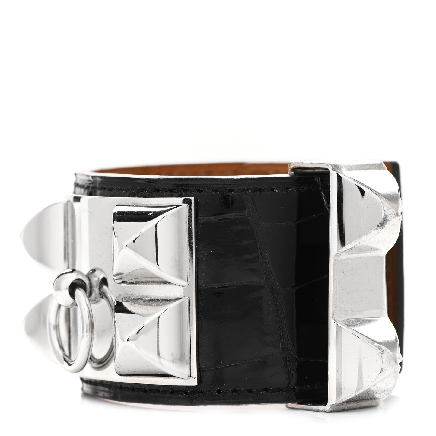 Shiny Alligator Collier de Chien CDC Bracelet T2 Black