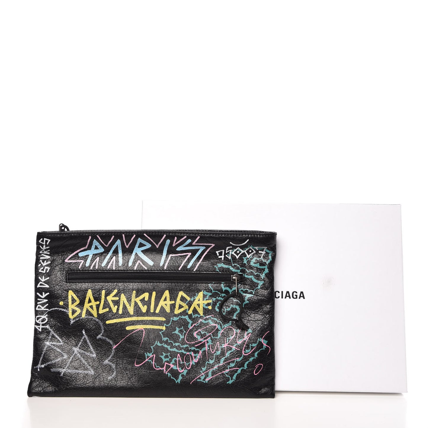 Agneau Arena Graffiti All Over Explorer Pouch Black Multicolor