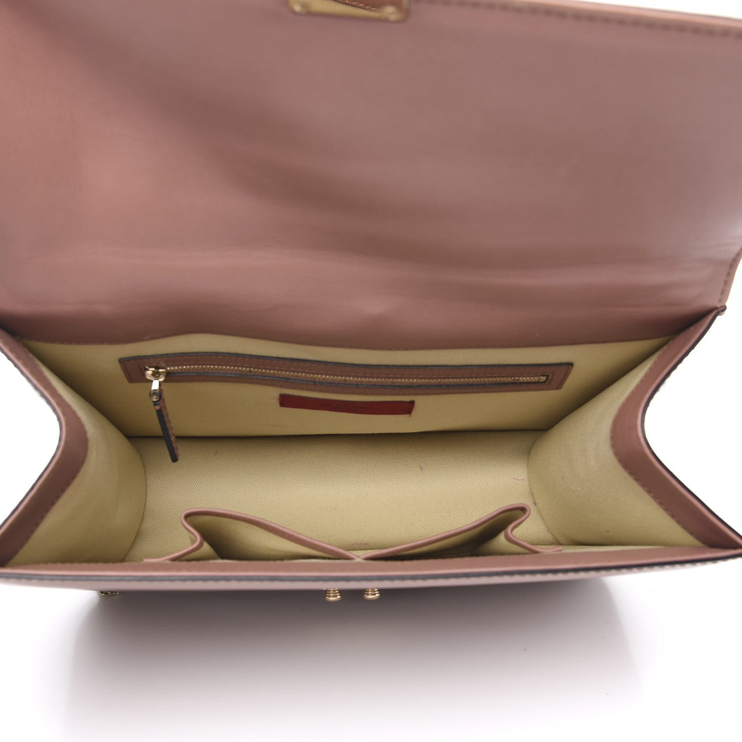 Patent Large Glam Lock Rockstud Flap Dark Blush