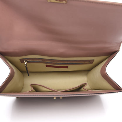 Valentino Garavani Patent Large Glam Lock Rockstud Flap Dark Blush 4 of 12