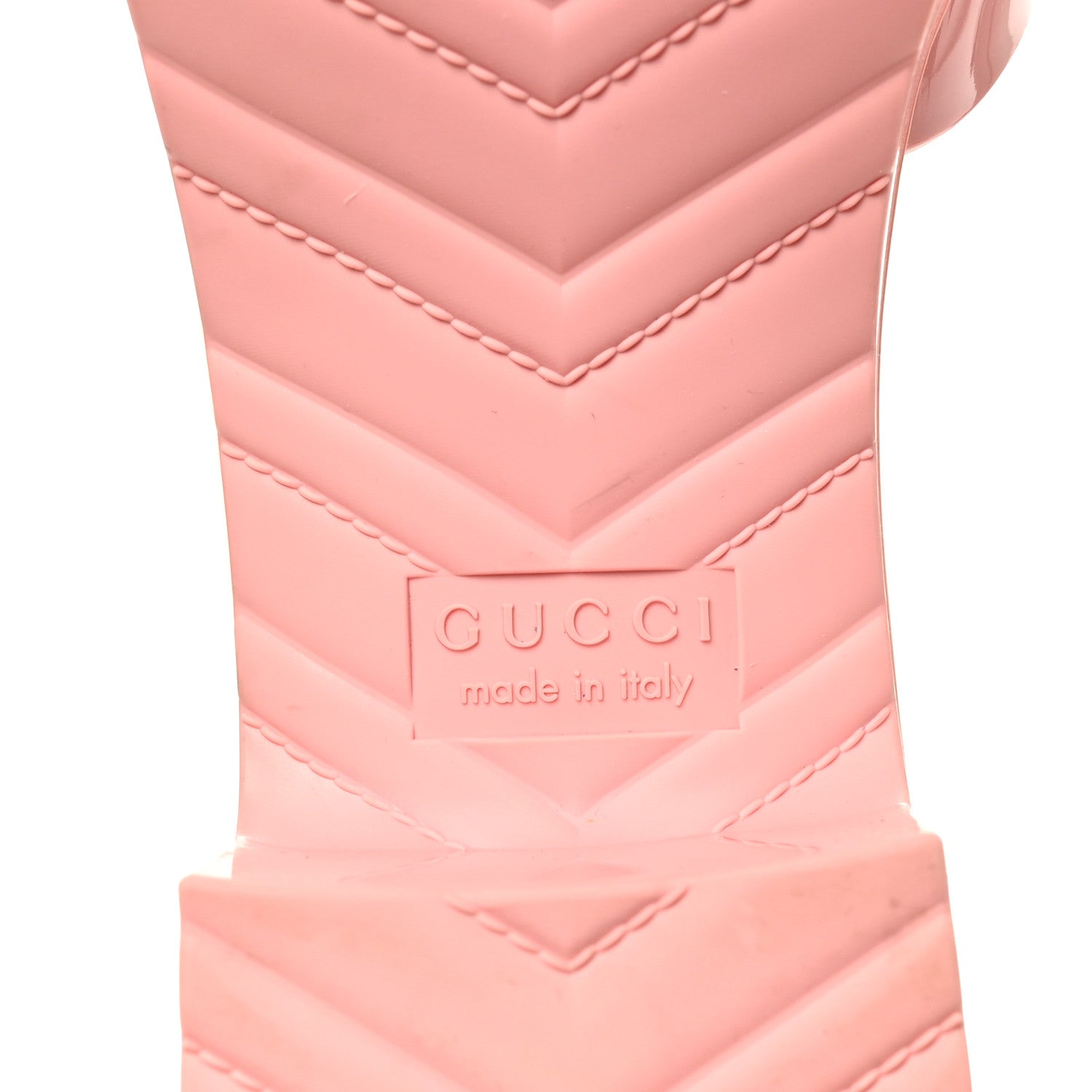 Gucci Rubber Gucci Logo Womens Platform 20/60mm Slide Sandals 38 Wild Rose 8 of 9