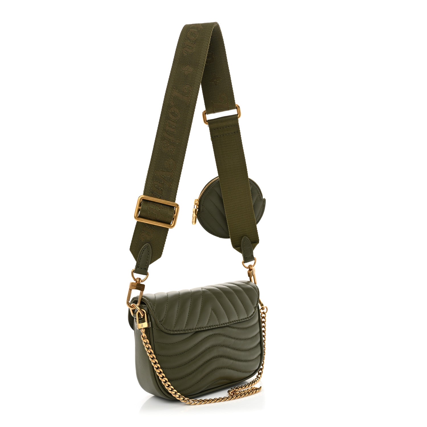 Louis Vuitton Calfskin New Wave Multi Pochette Kaki 3 of 10