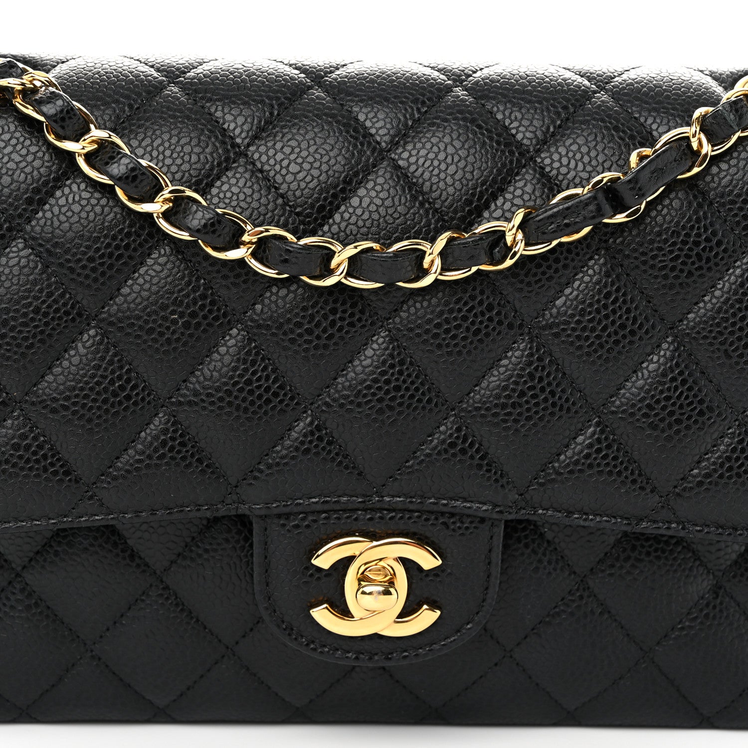 Chanel Caviar Quilted Medium Double Flap Black 8 of 11