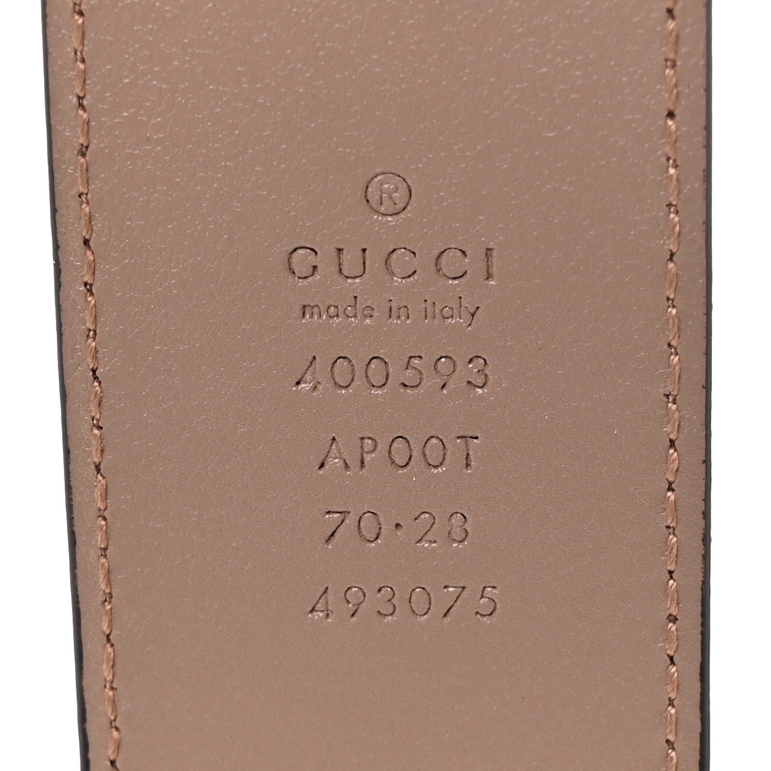 Gucci Calfskin Double G 40mm Belt 70 28 Porcelain Rose 3 of 4