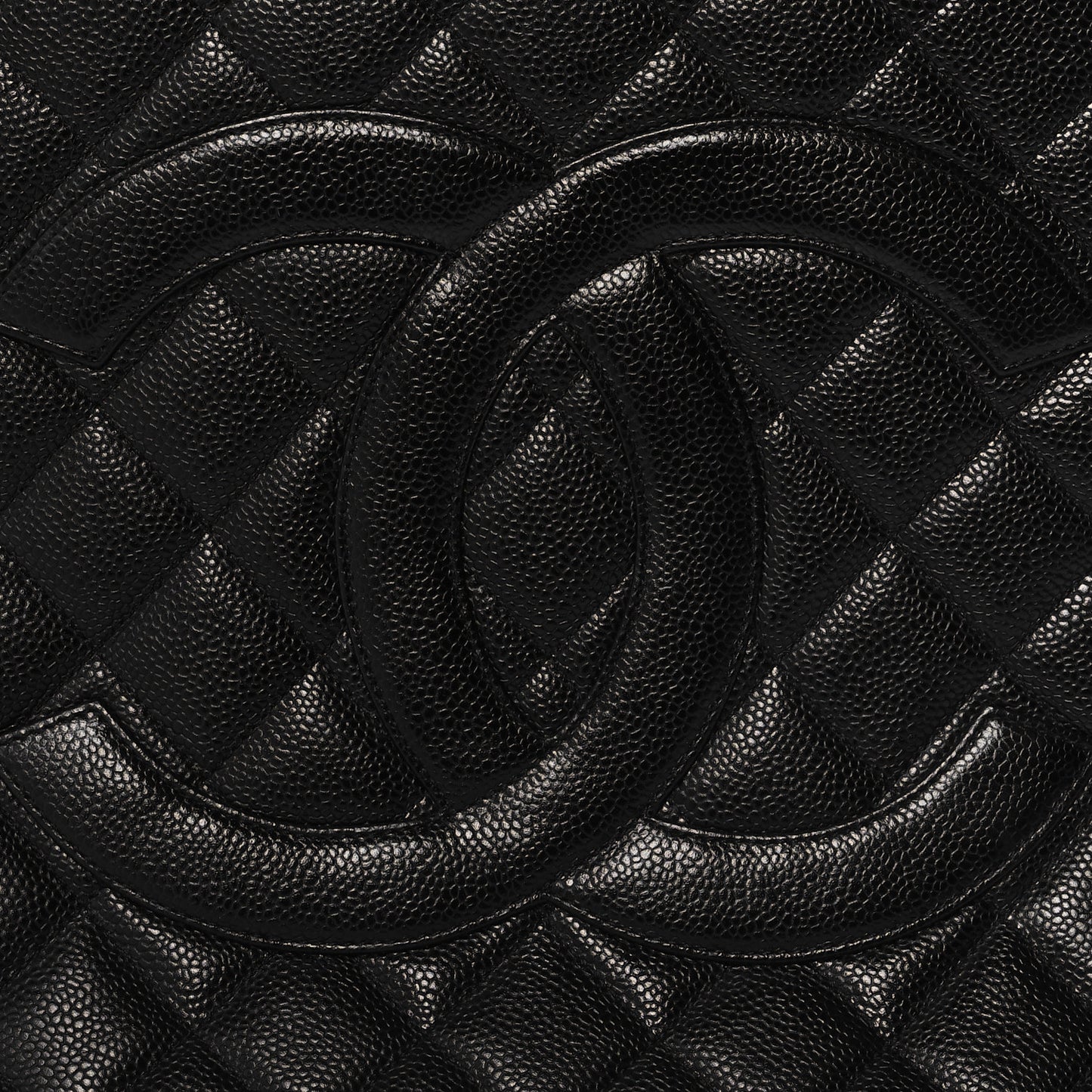 Caviar Quilted Medallion Tote Black