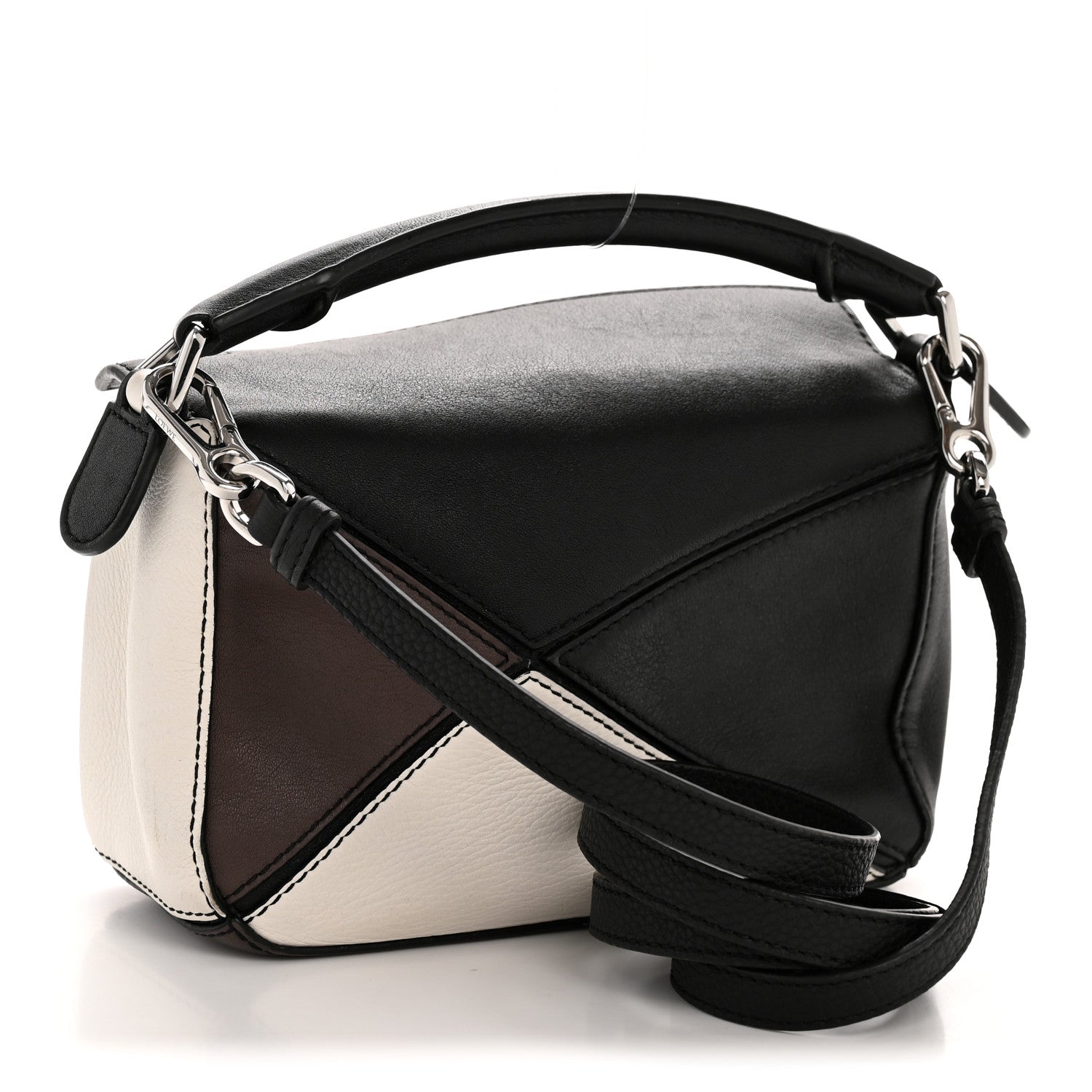 Loewe Calfskin Mini Puzzle Bag Black Taupe 3 of 14