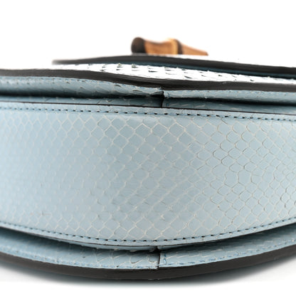 Gucci Snakeskin Small Bamboo 1947 Top Handle Bag Light Blue 11 of 14