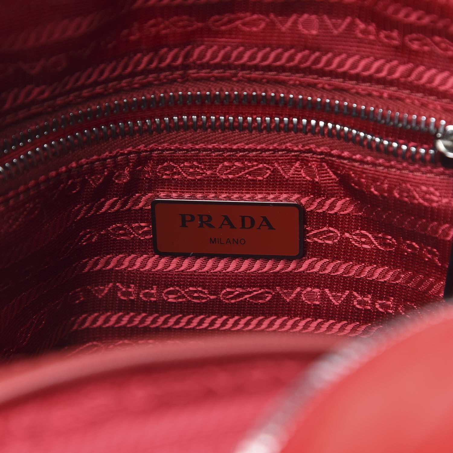 Prada Nylon Tessuto Impuntu Quilted Backpack Rosso 5 of 10