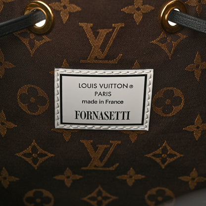 Louis Vuitton X FORNASETTI Calfskin Architettura Noe MM Black White 6 of 9