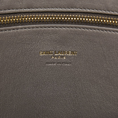 Saint Laurent Smooth Calfskin Medium Monogram Cabas Fog 9 of 12