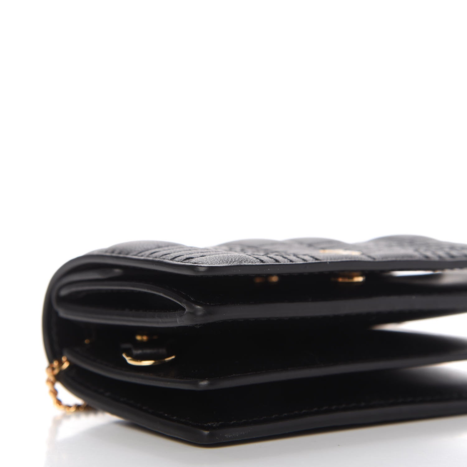 Burberry Lambskin Quilted Card Case With Detachable Strap Black 6 of 10
