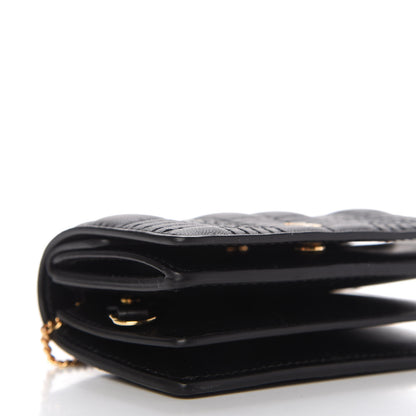 Burberry Lambskin Quilted Card Case With Detachable Strap Black 6 of 10