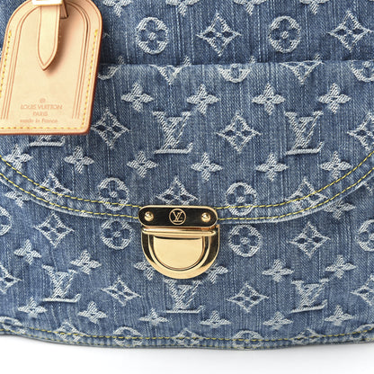 Louis Vuitton Monogram Denim Sac Plat Blue 9 of 10