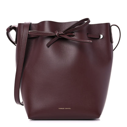 Mansur Gavriel Calfskin Mini Bucket Bag Burgundy 1 of 12