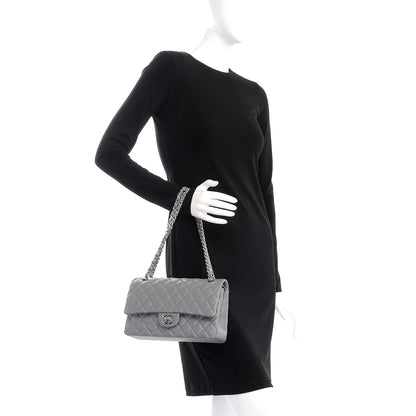 Chanel Caviar Quilted Medium Double Flap Grey 3 of 8