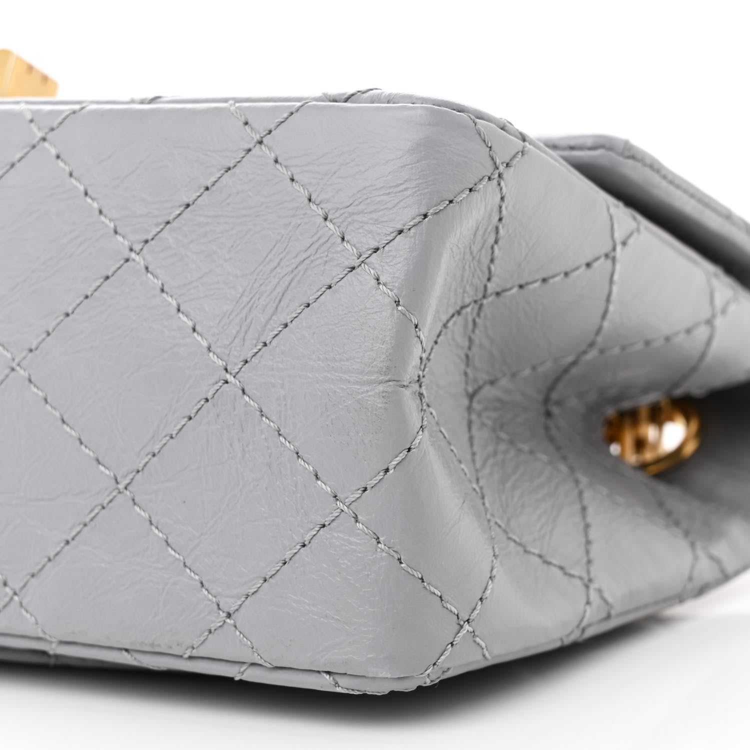Chanel Aged Calfskin Quilted 2.55 Reissue Mini Flap Grey 10 of 11
