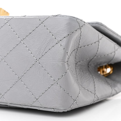Chanel Aged Calfskin Quilted 2.55 Reissue Mini Flap Grey 10 of 11