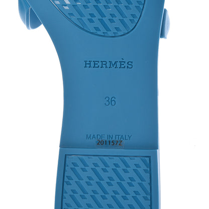 Hermes Rubber Aloha Sandals 36 Bleu Vif 6 of 8