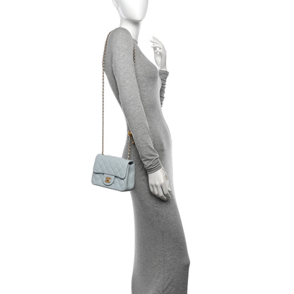 Chanel Lambskin Quilted Mini Pearl Crush Flap Light Blue 2 of 11