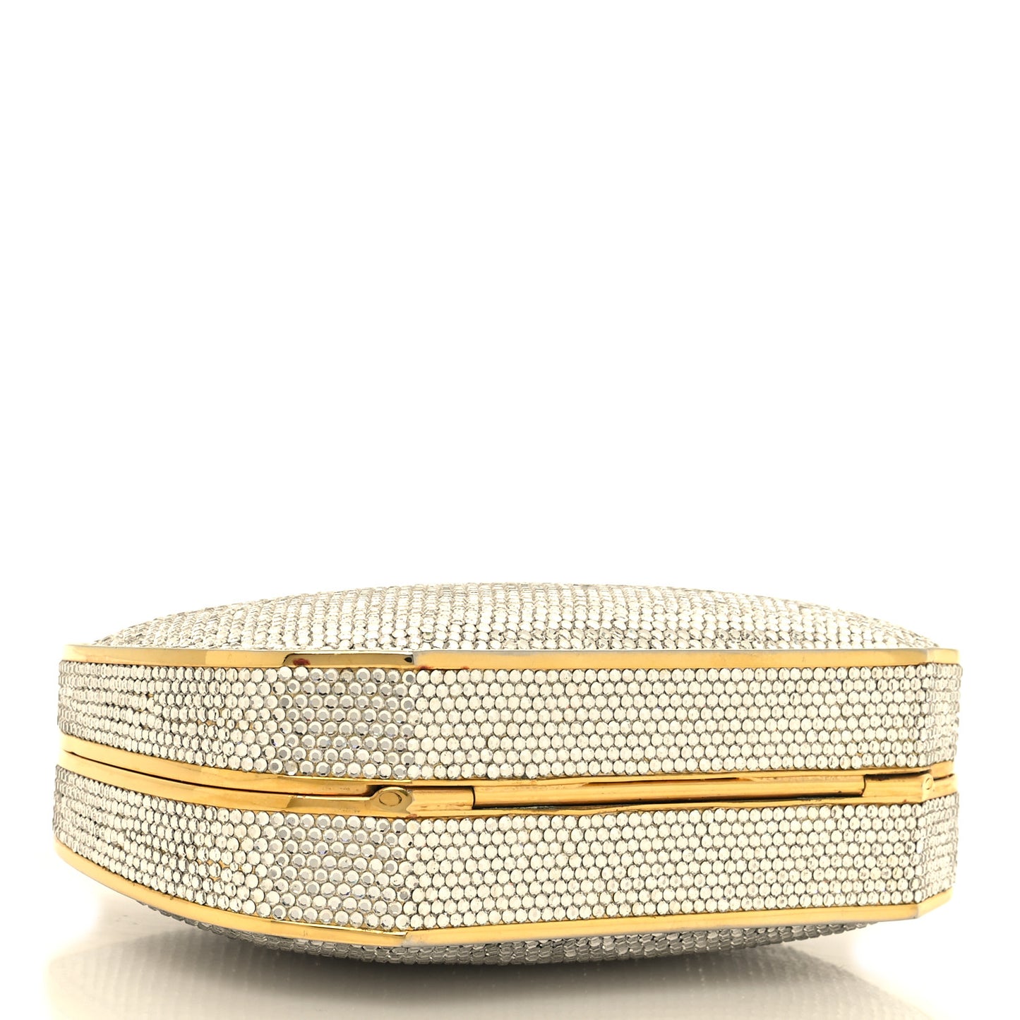 Swarovski Crystal Minaudiere Clutch Gold Silver