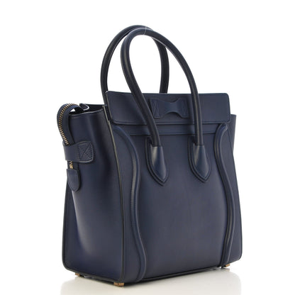 Celine Smooth Calfskin Micro Luggage Ink 3 of 7