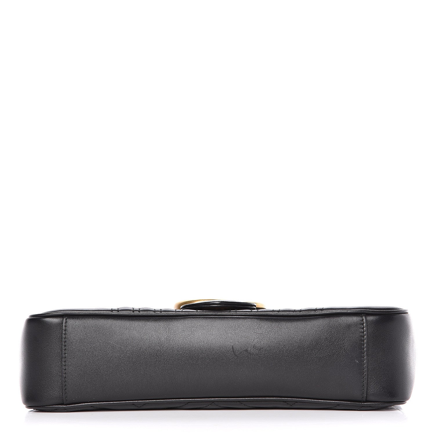 Gucci Calfskin Matelasse Medium GG Marmont Shoulder Bag Black 9 of 12