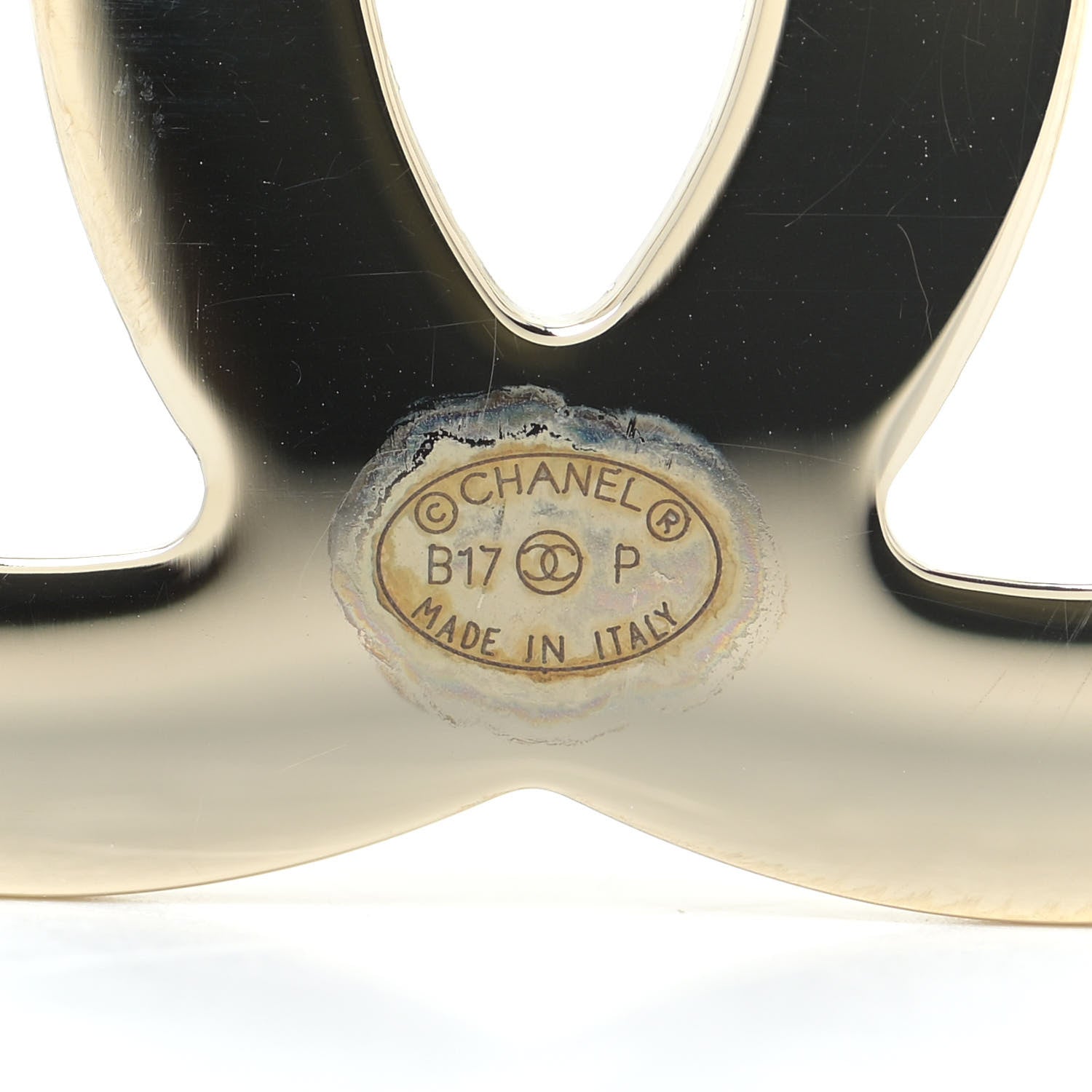 Chanel Metal CC Brooch Light Gold 5 of 6