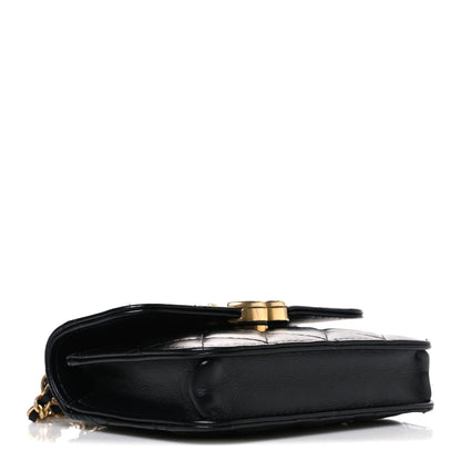 Chanel Calfskin Quilted Perfect Fit Coin Purse With Chain Black 4 of 11