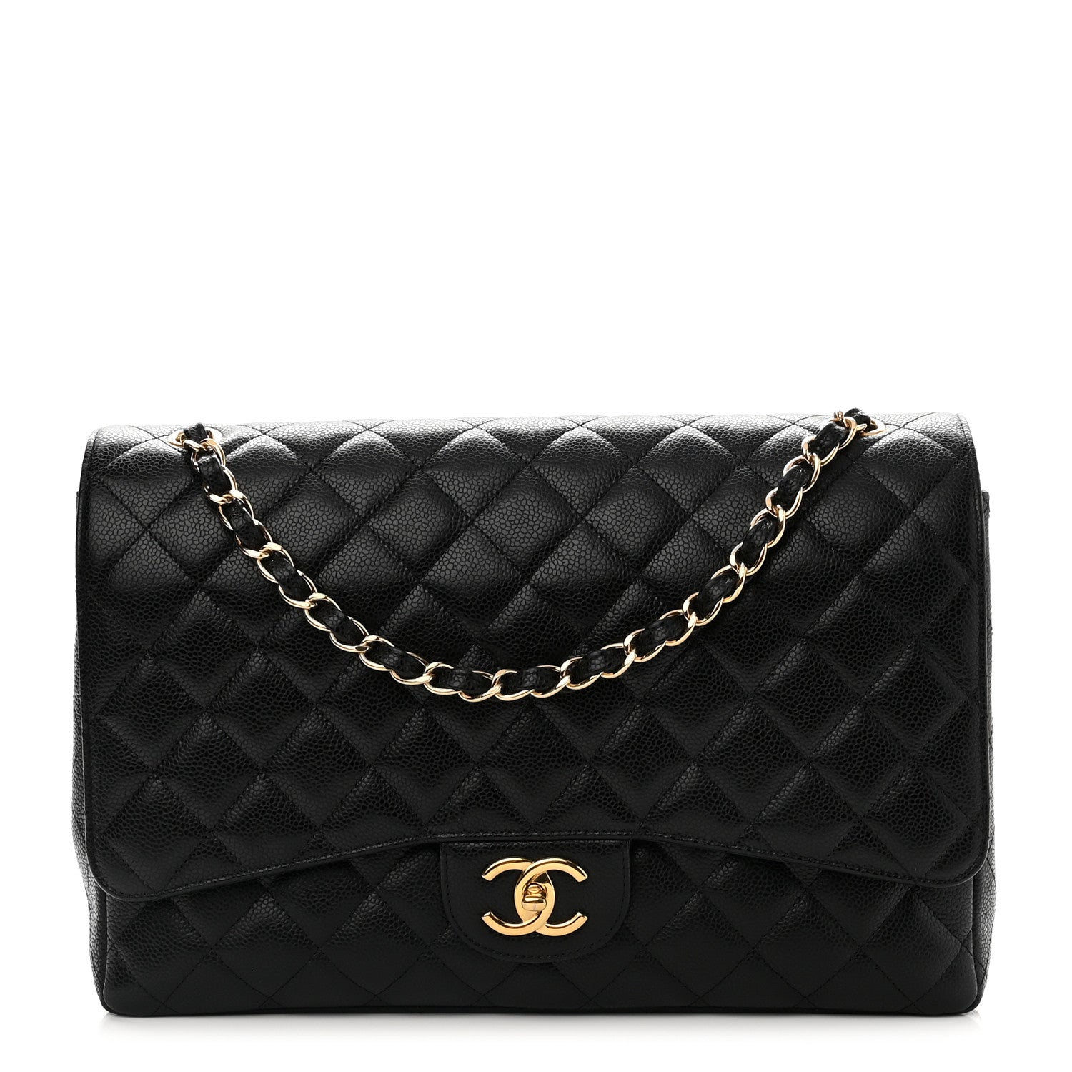 Chanel Caviar Quilted Maxi Double Flap Black 1 of 10