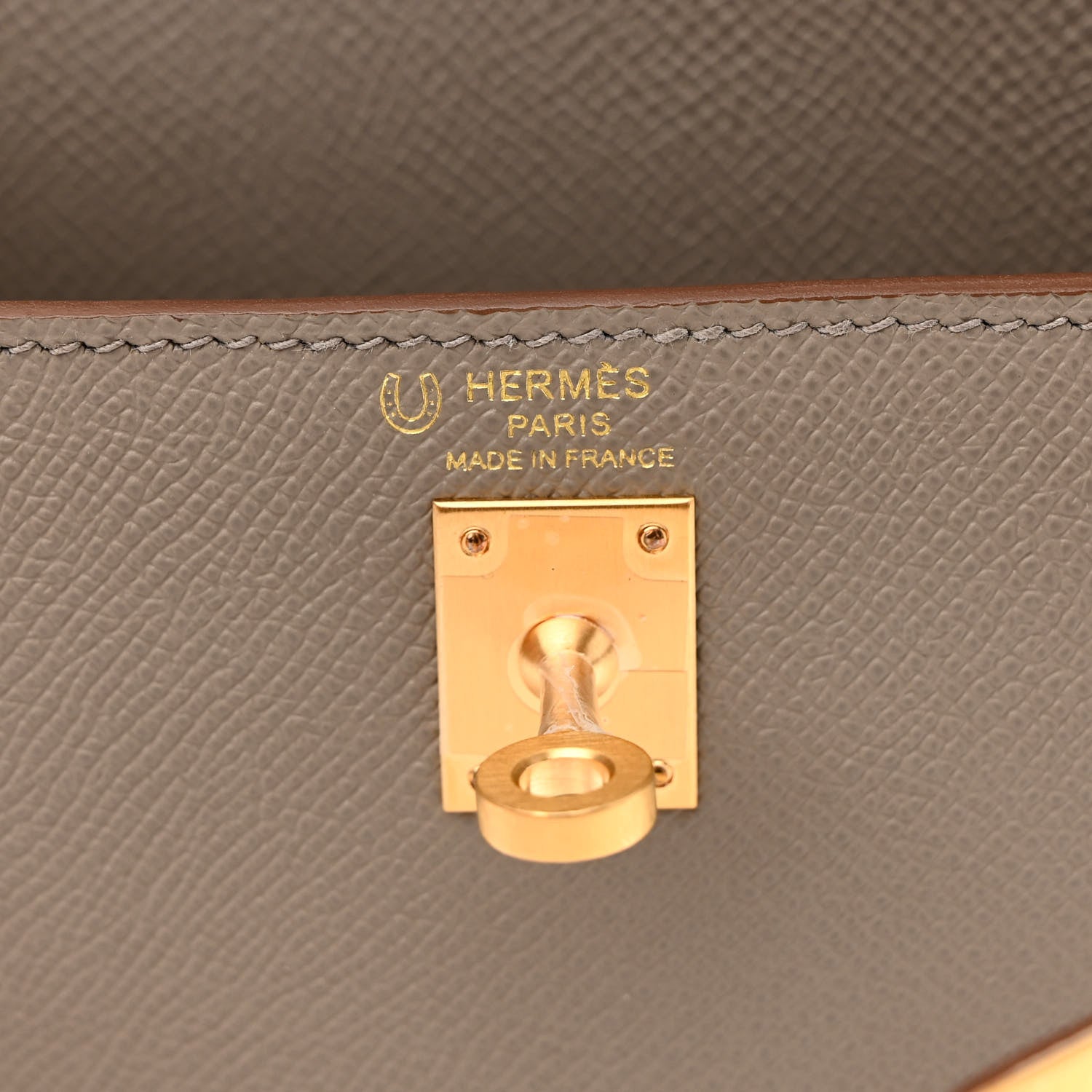 Hermes Epsom Bi-Color Horseshoe Kelly Sellier 25 Gris Asphalte Craie 6 of 11
