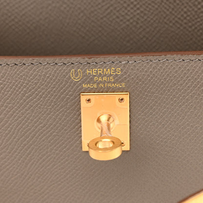 Hermes Epsom Bi-Color Horseshoe Kelly Sellier 25 Gris Asphalte Craie 6 of 11