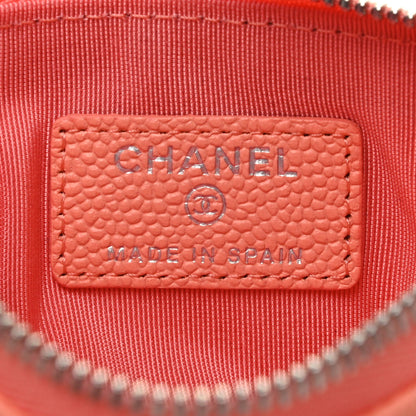 Chanel Caviar Quilted Small Cosmetic Case Coral 6 of 8