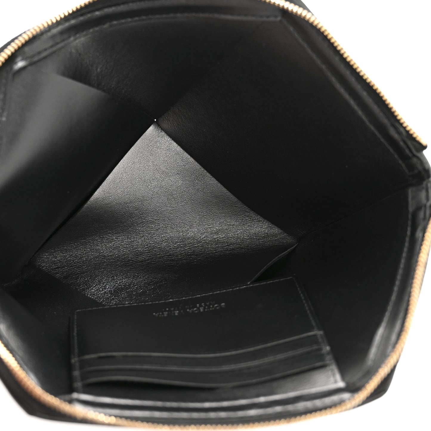 Nappa Intrecciato Origami Pouch Wristlet Black