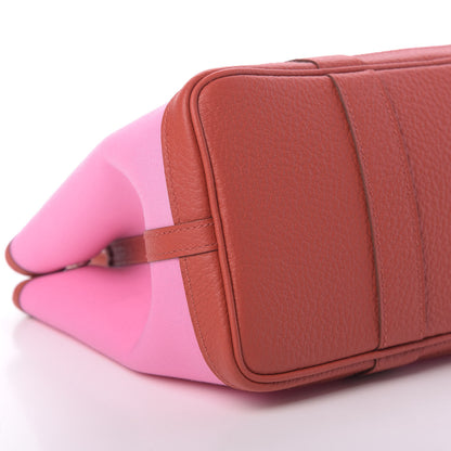 Hermes Toile Militaire Vache Country Garden Party Tote 30 Bubblegum Rouge Duchesse 9 of 11