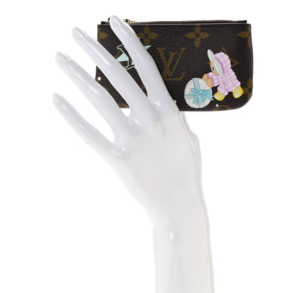 Louis Vuitton Monogram 2025 Christmas Animation Key Pouch Azur Frost 2 of 9