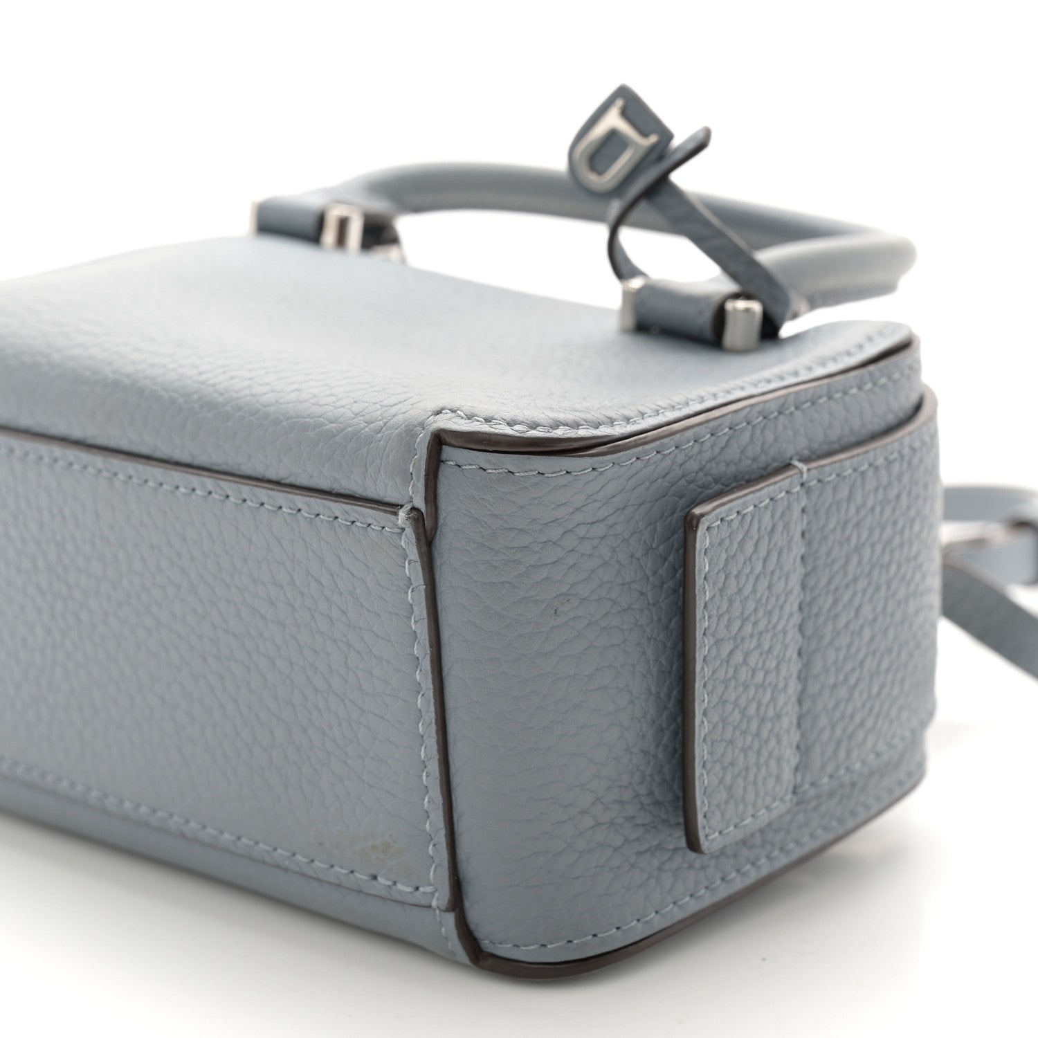 Delvaux Taurillon Soft Nano Cool Box Satchel Pacific 10 of 11