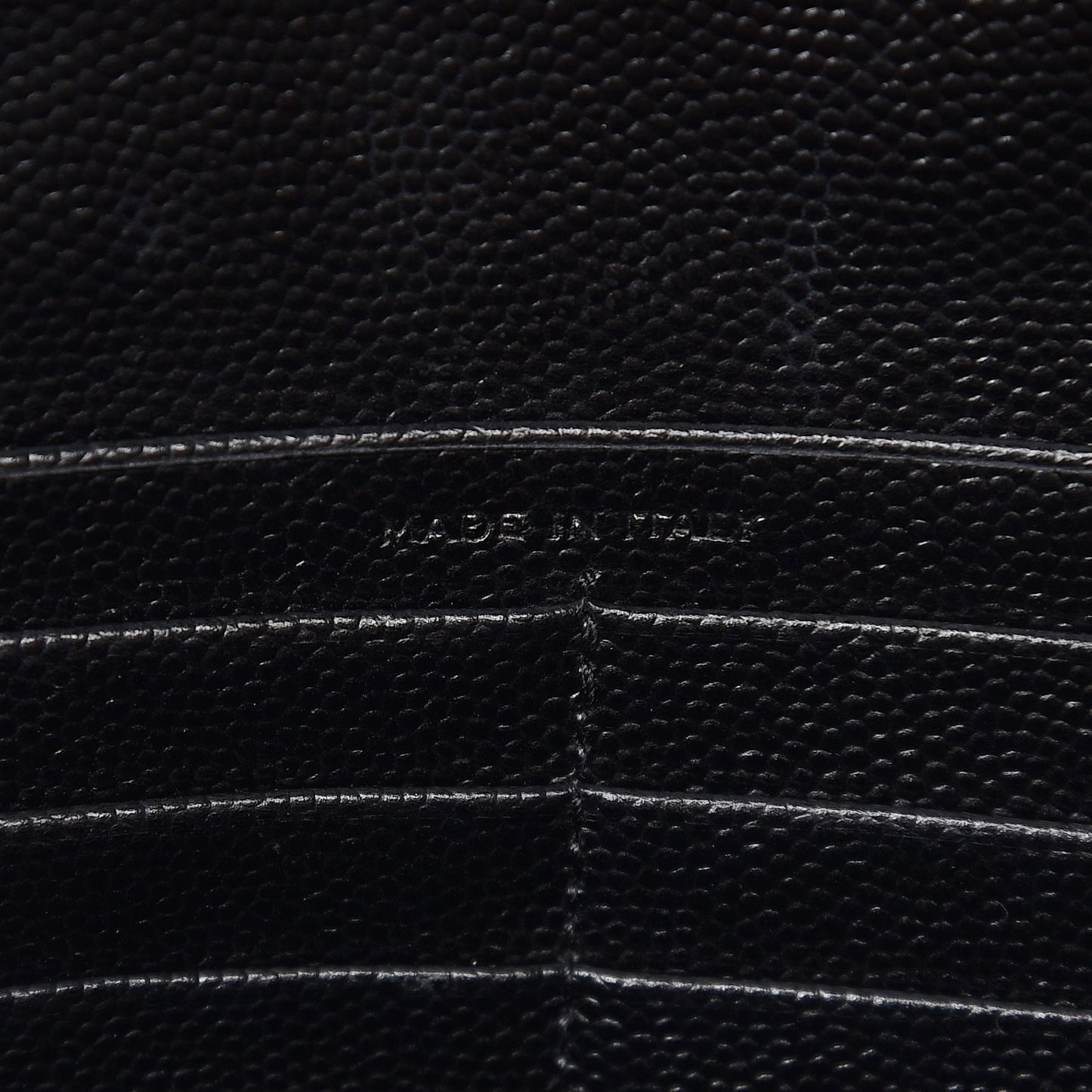 Grain De Poudre Matelasse Chevron Monogram Chain Wallet Black