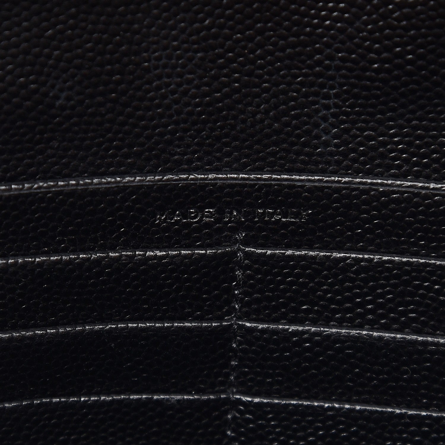 Saint Laurent Grain De Poudre Matelasse Chevron Monogram Chain Wallet Black 7 of 8